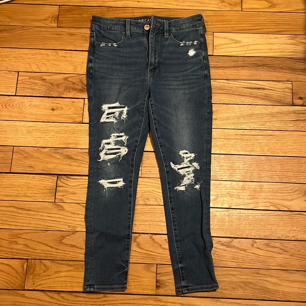 American Eagle ripped skinny jeans